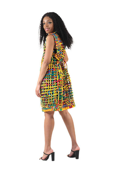 0023 - Ghanaian Kente Print Vest - Image 2