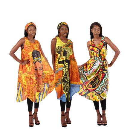 0001 - Bold Heritage Umbrella Dress