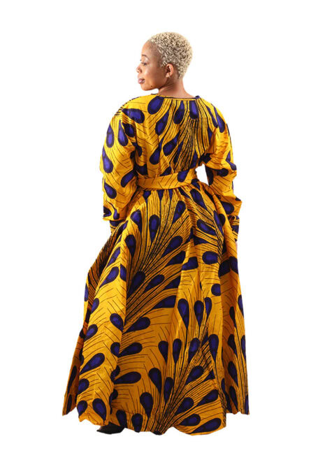 0018 - Saffron Feather Maxi Dress - Image 2