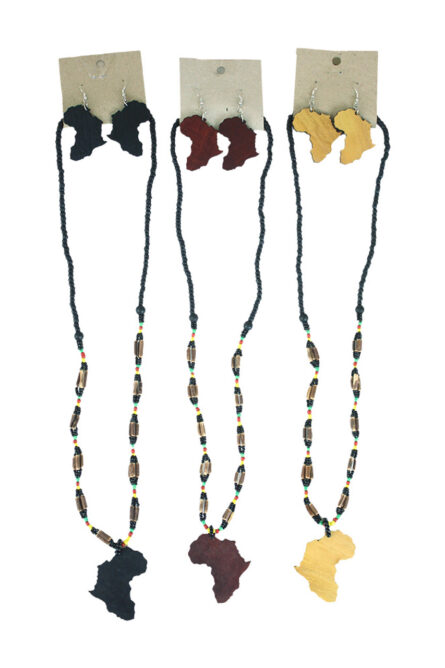 Pan African Heritage Necklace & Ankh Earrings Set (3) - Image 1