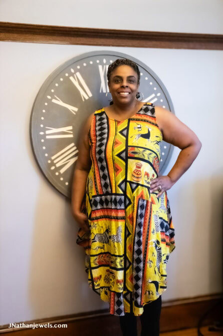 0001 - Tribal Print Umbrella Dress - Image 1