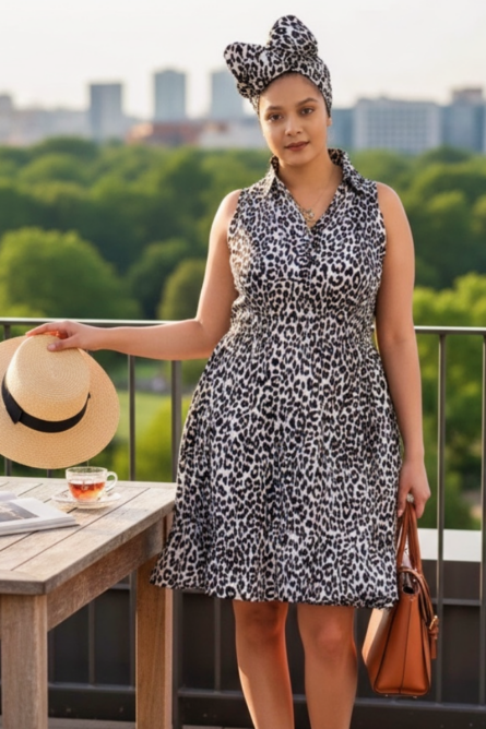 0007 - Midnight Safari Swing Dress - Image 2