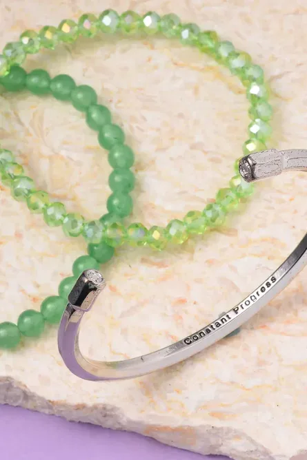 33 - Green Aventurine Bracelet Trio Set – 3-Piece Stack - Image 6