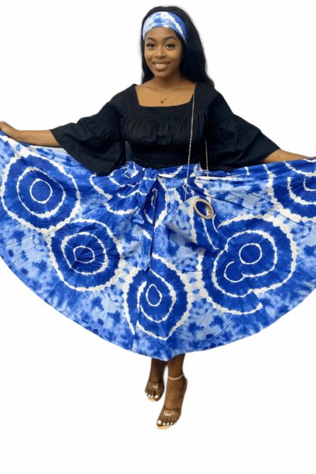0049 - African Skirt with Matching Handbag - Image 6