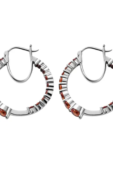 755 - Fiery Glow Inside-Out Hoop Earrings - Image 4