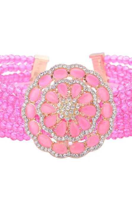 38 - Fuchsia Bloom Multi-Strand Bracelet - Image 1