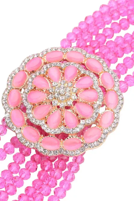 38 - Fuchsia Bloom Multi-Strand Bracelet - Image 3