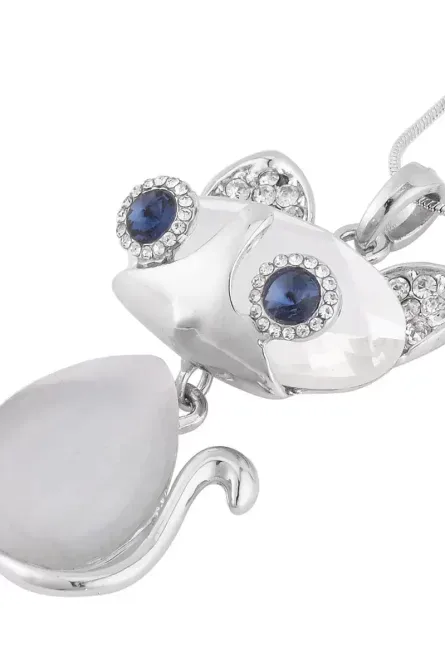 29 - Crystal Cat Pendant Necklace - Image 4