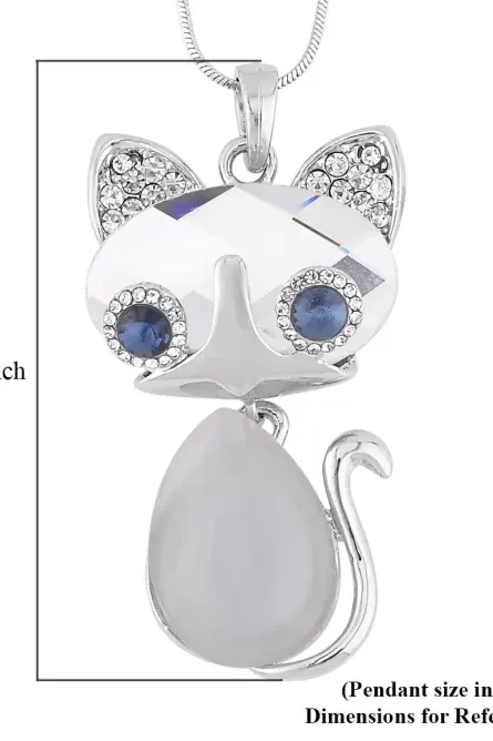 29 - Crystal Cat Pendant Necklace - Image 6