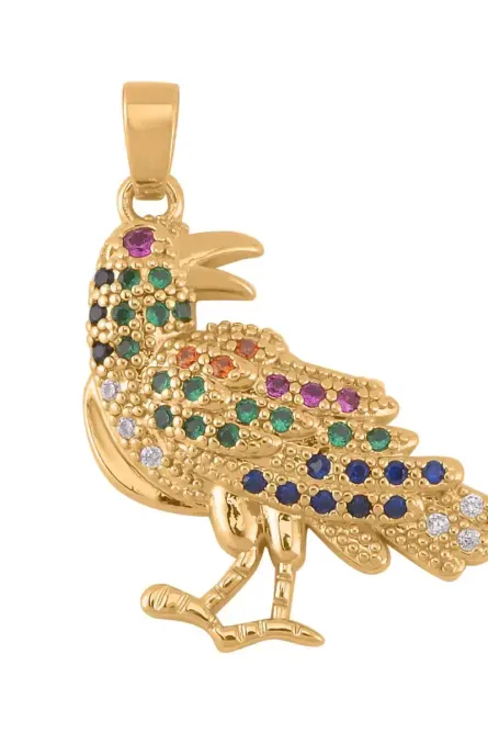 Multi-Color Simulated Diamond Animal Pendant Set (3-Piece) - Image 4