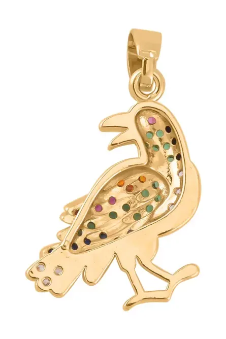 Multi-Color Simulated Diamond Animal Pendant Set (3-Piece) - Image 5