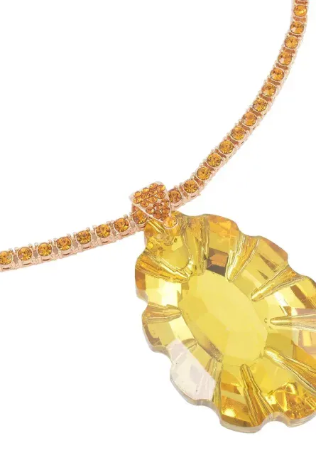 299 - Champagne Crystal Pendant Necklace with Austrian Crystals - Image 3