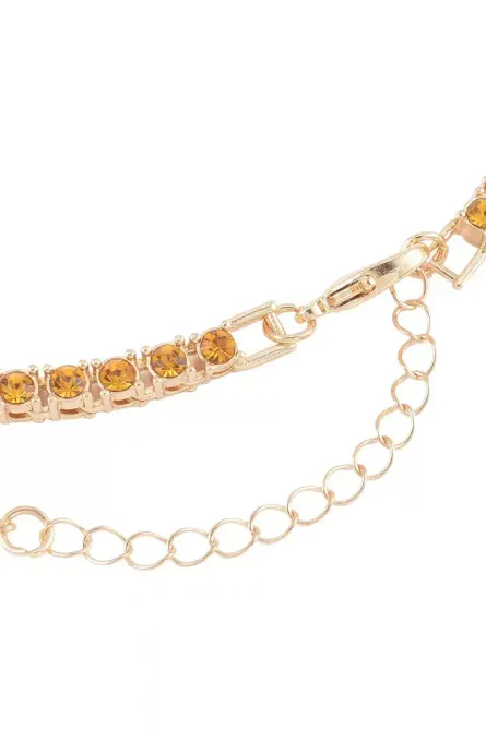 299 - Champagne Crystal Pendant Necklace with Austrian Crystals - Image 4