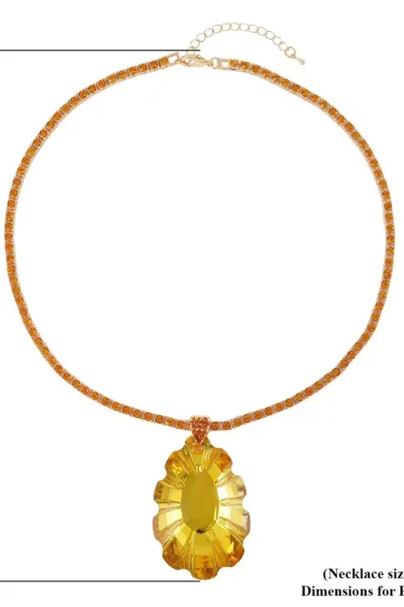 299 - Champagne Crystal Pendant Necklace with Austrian Crystals - Image 5