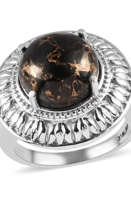 Matrix Silver Shungite Ring & Pendant Set – 10.25 ctw - Image 3