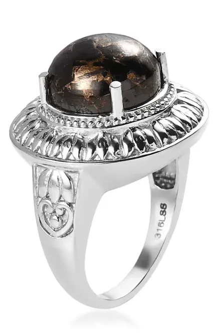 Matrix Silver Shungite Ring & Pendant Set – 10.25 ctw - Image 5