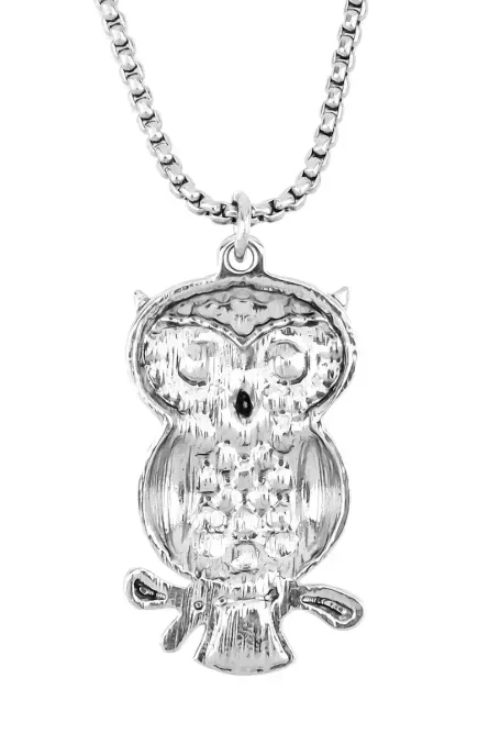 29 - Multicolor Austrian Crystal Owl Pendant Necklace - Image 3