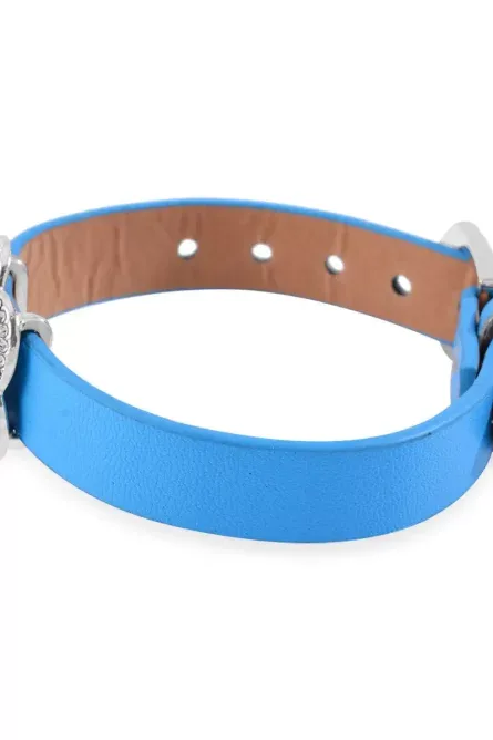 48 - Sky Blue & White Austrian Crystal Floral Jewelry Set - Image 6