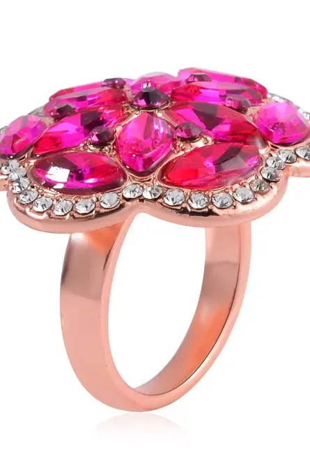 48 -  Rosy Bloom 5-Piece Austrian Crystal Jewelry Set - Image 6