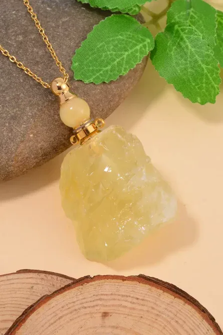 275 - Brazilian Citrine Perfume Bottle Pendant Necklace - Image 2