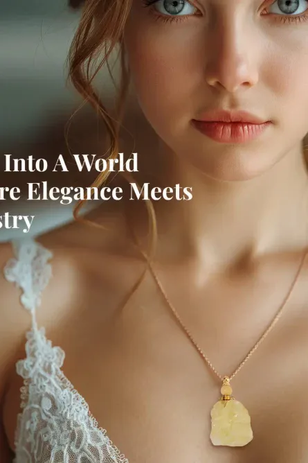 275 - Brazilian Citrine Perfume Bottle Pendant Necklace - Image 3