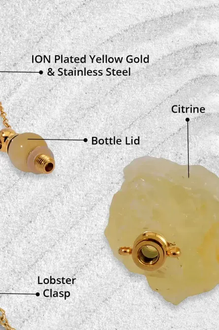 275 - Brazilian Citrine Perfume Bottle Pendant Necklace - Image 5