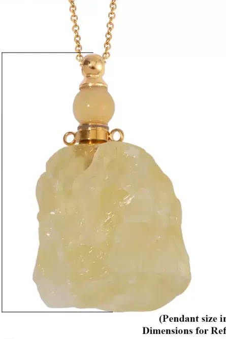 275 - Brazilian Citrine Perfume Bottle Pendant Necklace - Image 7