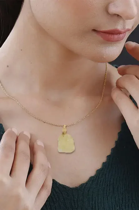 275 - Brazilian Citrine Perfume Bottle Pendant Necklace - Image 8