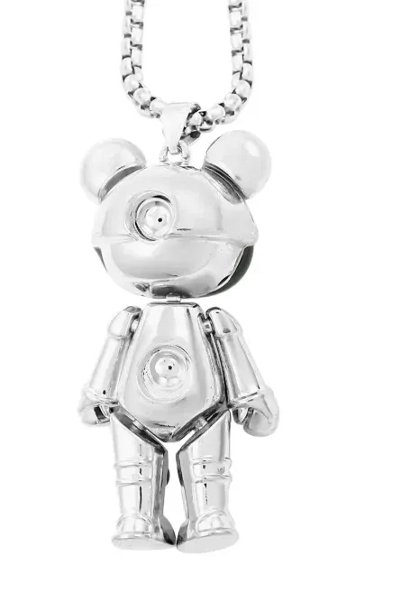 29- Austrian Crystal Bear Pendant Necklace - Image 4
