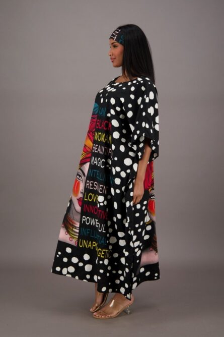 0083 - Unapologetically Me Polka Dot Kaftan - Image 3