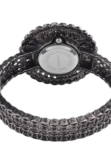 Strada Purple Austrian Crystal Bangle Watch (7in) - Image 7