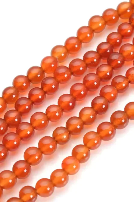 3- Fire Glow Red Agate Multi-Strand Bracelet – Stainless Steel - Image 2