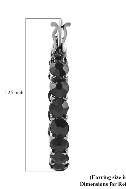 74 - Midnight Eclipse Inside-Out Hoop Earrings - Image 5