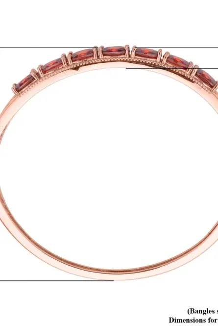 30 -  Radiant Rose Simulated Diamond Bangle Bracelet - Image 5