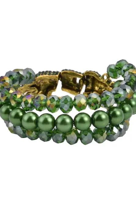 372 - Jungle Majesty Multi-Row Leopard Charm Bracelet - Image 3