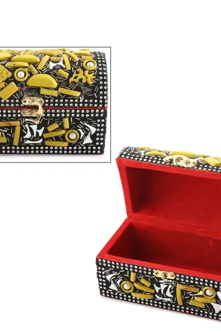 Handcrafted Beaded Dome Jewelry Box - Image 5