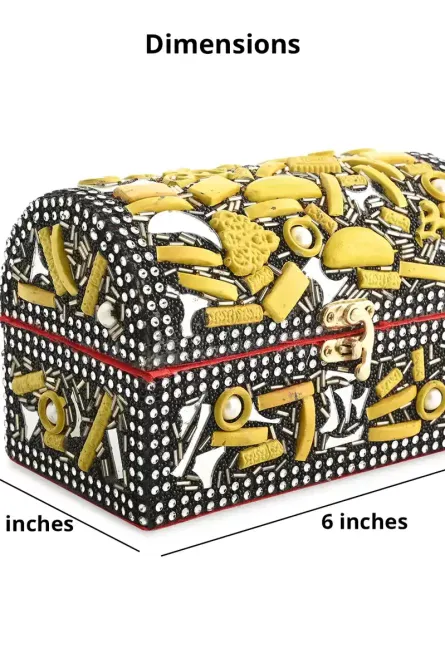 Handcrafted Beaded Dome Jewelry Box - Image 4