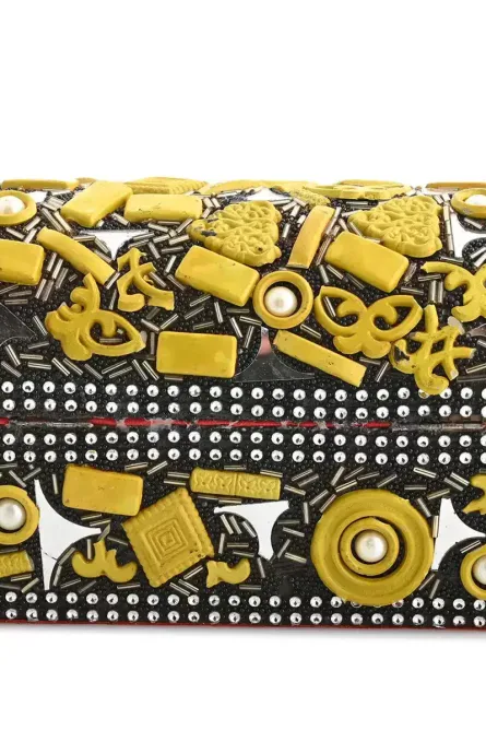 Handcrafted Beaded Dome Jewelry Box - Image 1