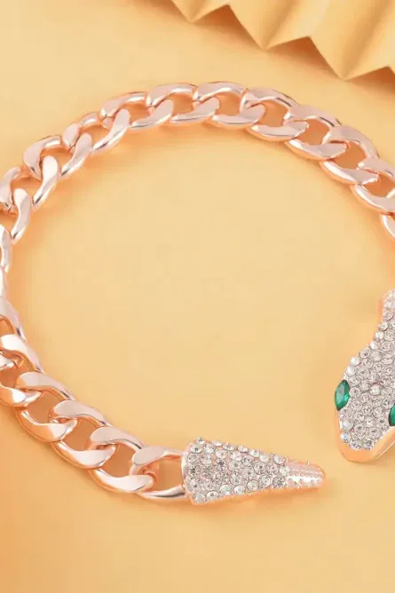 376 - Emerald Fang Snake Chain Bracelet - Image 2