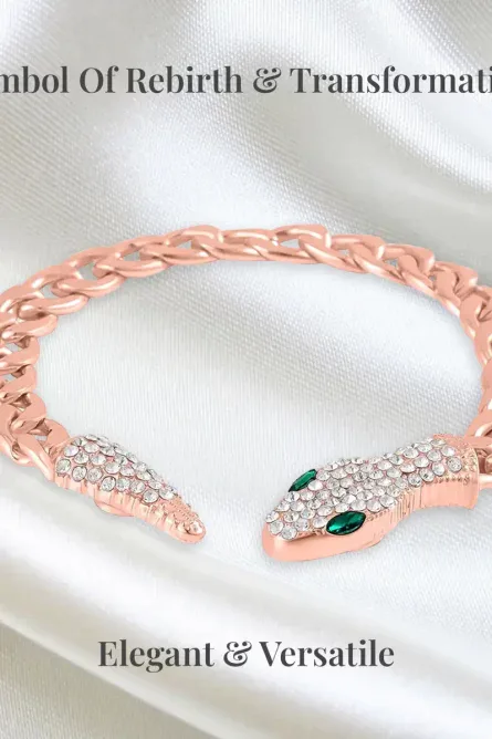 376 - Emerald Fang Snake Chain Bracelet - Image 3