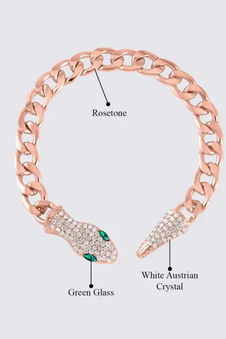 376 - Emerald Fang Snake Chain Bracelet - Image 4