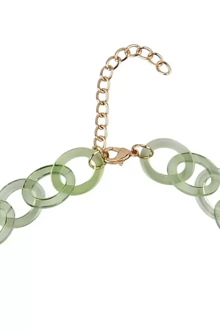 23 - Green Resin Statement Necklace - Image 4