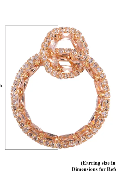 75 - Champagne Spark Circle Drop Earrings - Image 4