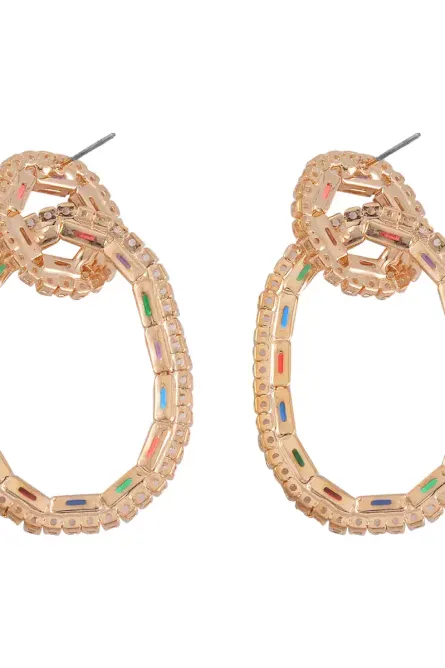 75 - ColorBurst Luxe Oval Drop Earrings - Image 3