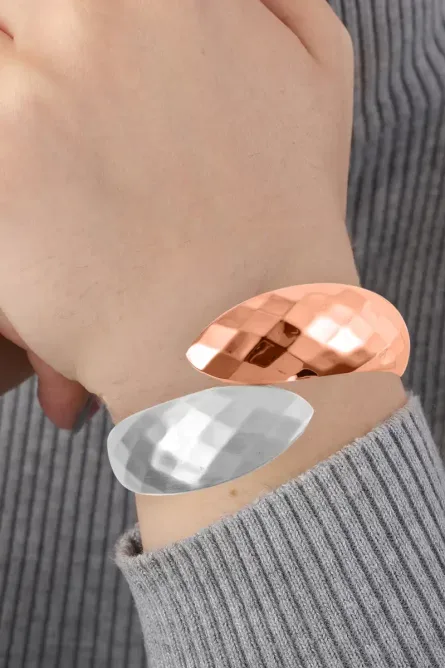 375 -Two-Tone Serpent Bypass Cuff - Image 4