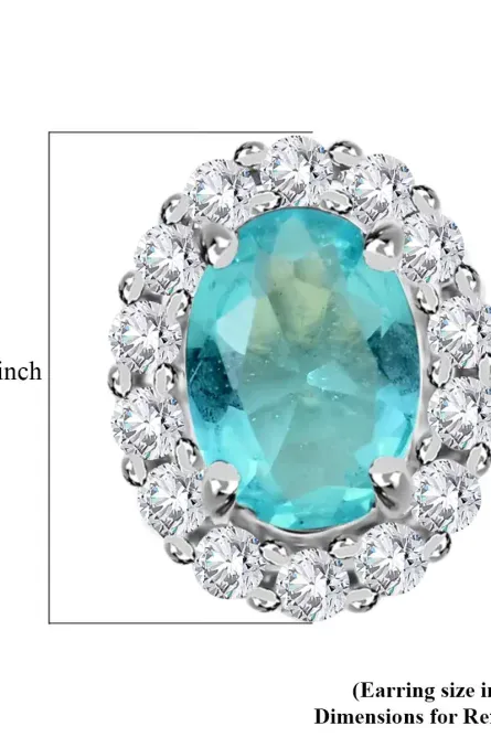 73 - Sky Luxe Oval Halo Stud Earrings - Image 5