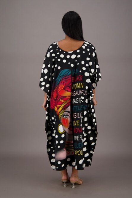 0083 - Unapologetically Me Polka Dot Kaftan - Image 4