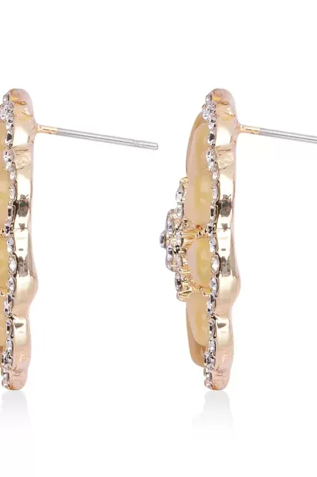 76 - Golden Bloom Floral Stud Earrings - Image 5