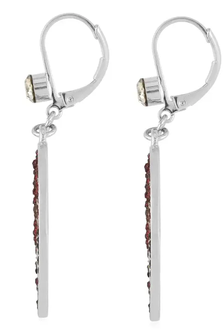 81 - Crimson Web Teardrop Statement Earrings - Image 3