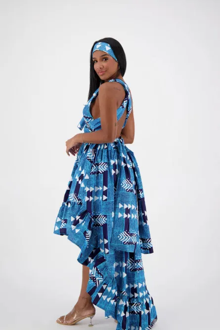 0009 - Blue Horizon Hi-Lo Infinity Dress - Image 3